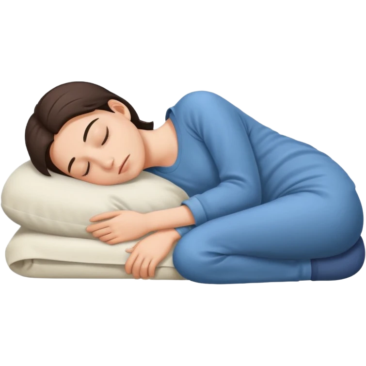 person sleeping on their side, relaxed expression emoji