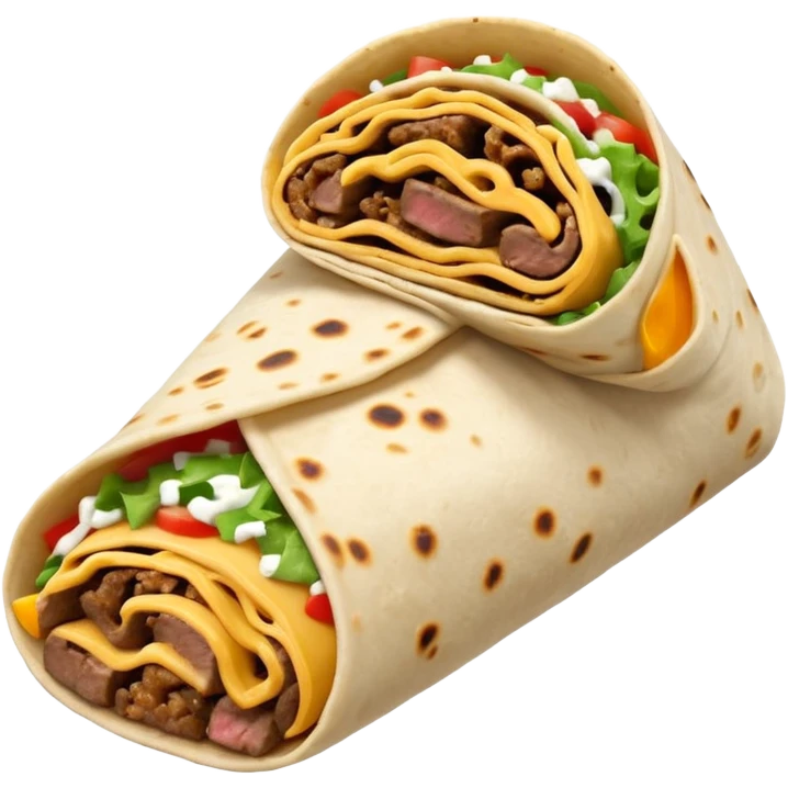 Steak and cheese burrito  emoji