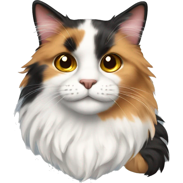 Fluffy Calico Cat emoji
