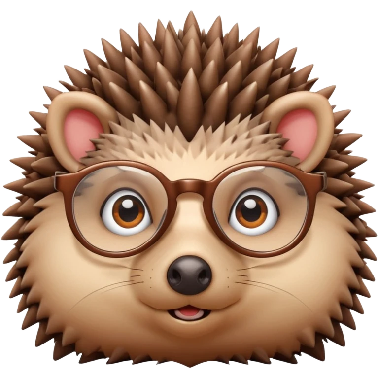 hedgehog with glasses emoji