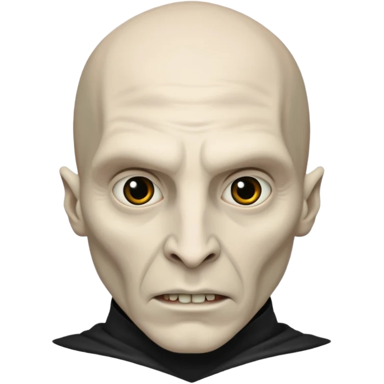 Voldemort’s casting Abada kedavra with two nose-slits instead of nose  emoji