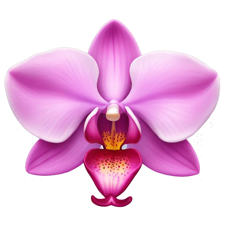 Pink orchid emoji