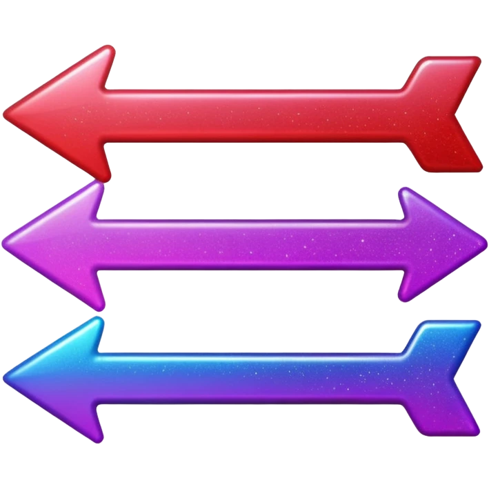 color gradient between red and purple glitter arrow right emoji