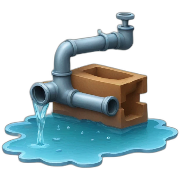 Pipe water leak emoji