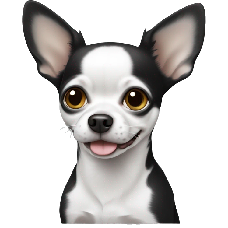 Black and white Chihuahua  emoji