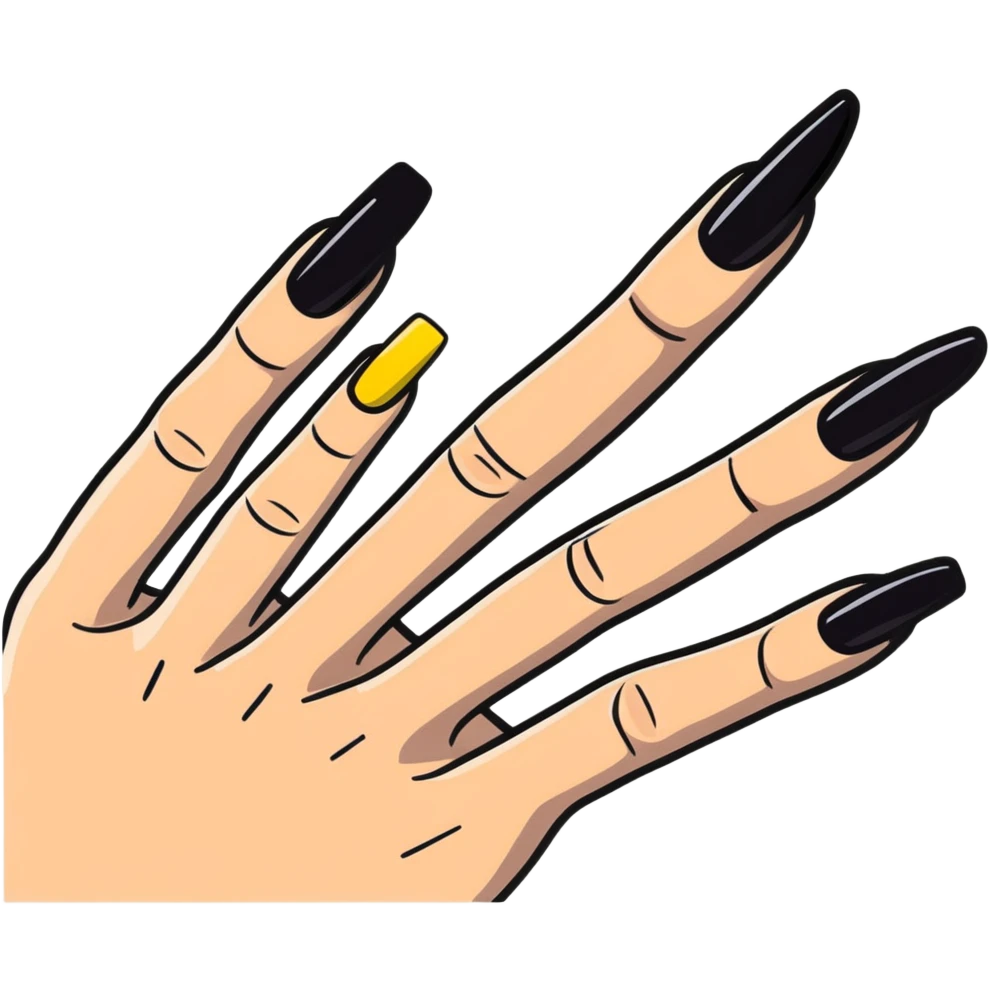 cartoonish metal nail in a wall, exaggerated features emoji