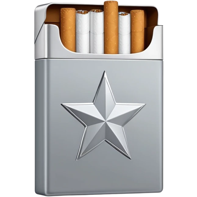seven stars grey shining cigaret pack emoji