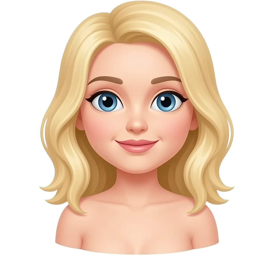 Çıplak sarışın kız boydan her tarafı gözüken emoji