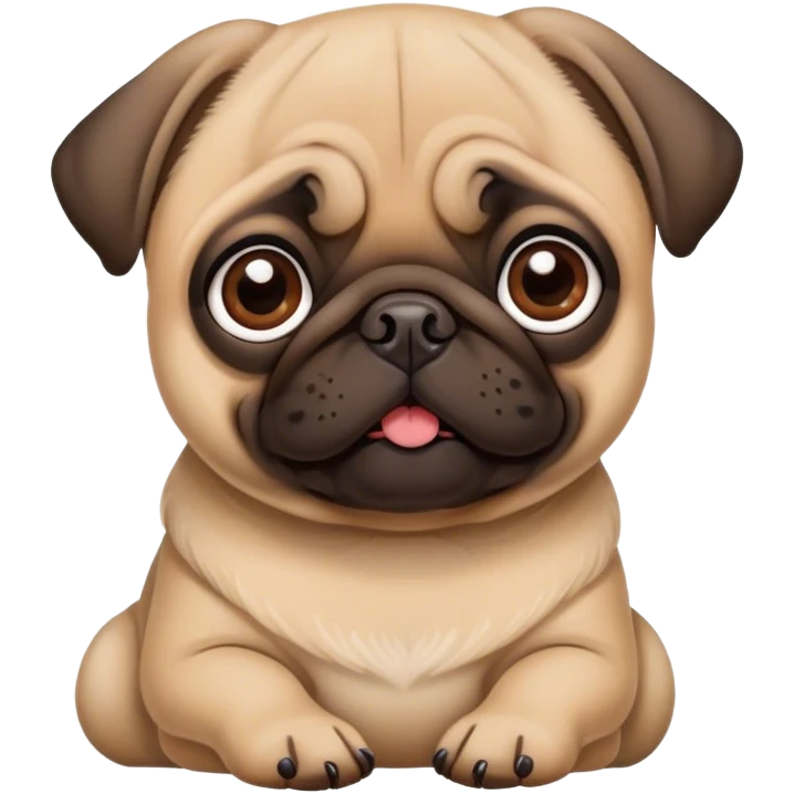 A cute pug  emoji