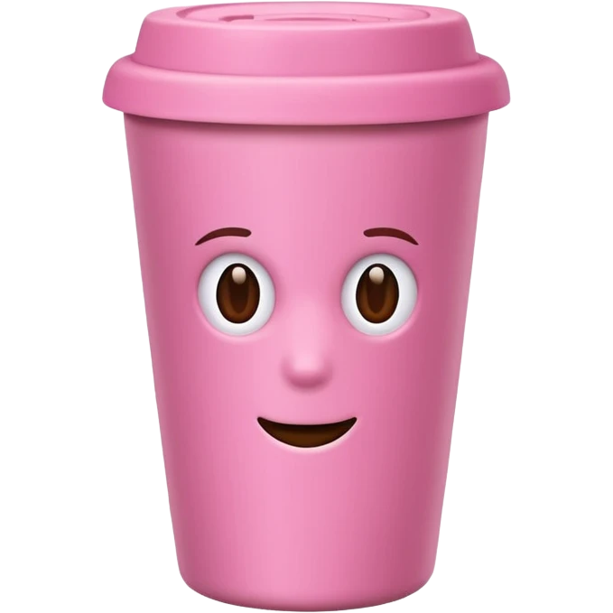 pink reusable coffee cup  emoji