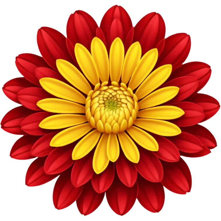 chrysanthemum flower full red emoji