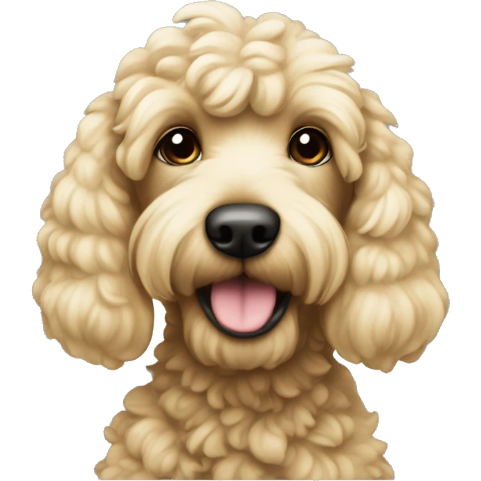 Blonde cockapoo in equafleece  emoji
