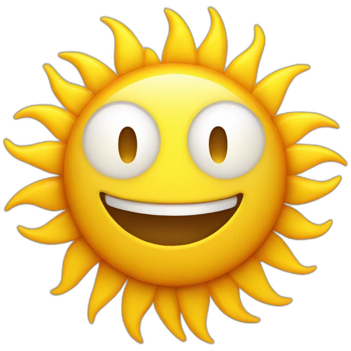 cheerful sun emoji
