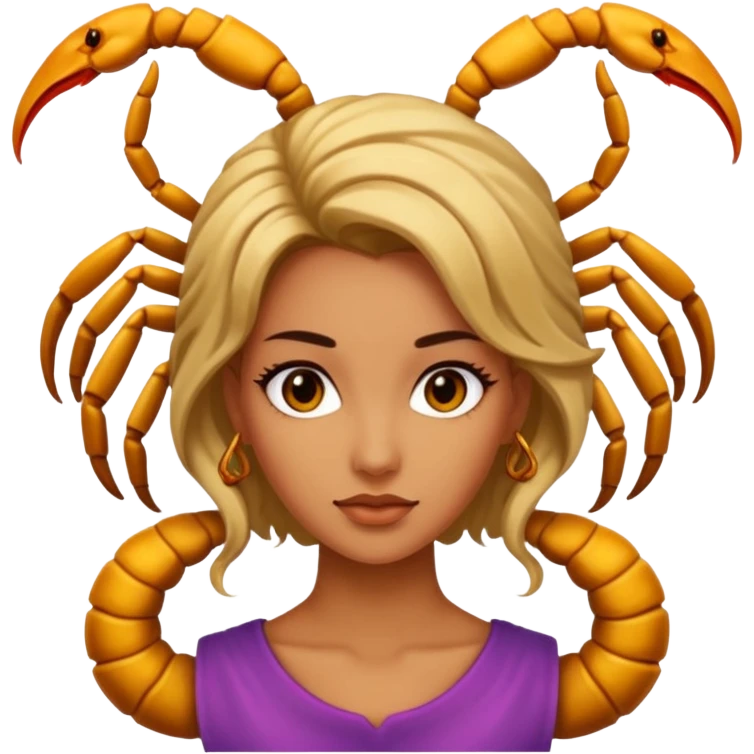 woman with a scorpion-shaped hairstyle. emoji