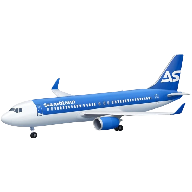 Scandinavian Airlines airplane with blue and white colors emoji