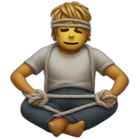Tied up emoji