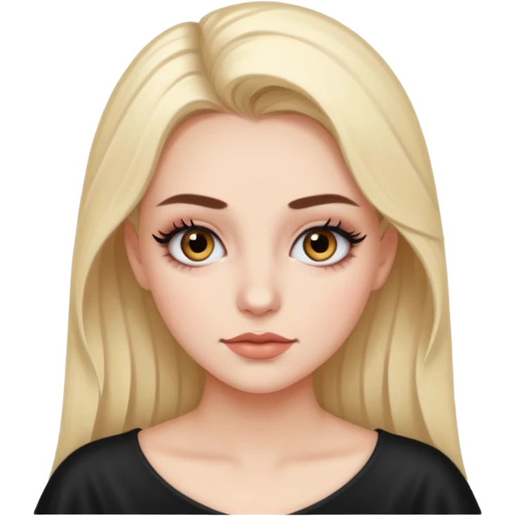 A girl who bats her eyelashes proudly emoji