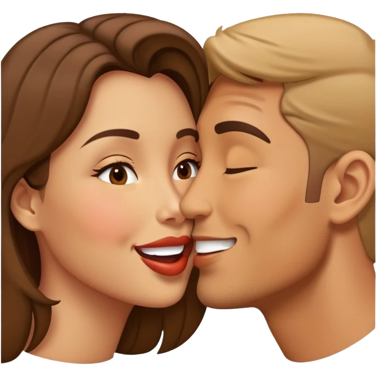 Целующиеся парень с девушкой  emoji