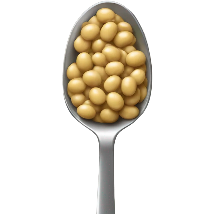 a spoonful of soybean emoji