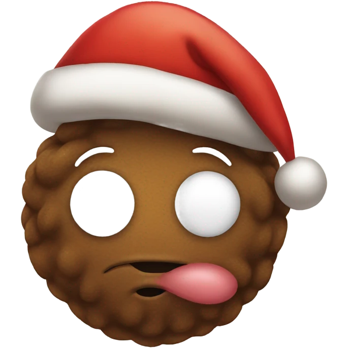 Poop wearing Santa hat emoji
