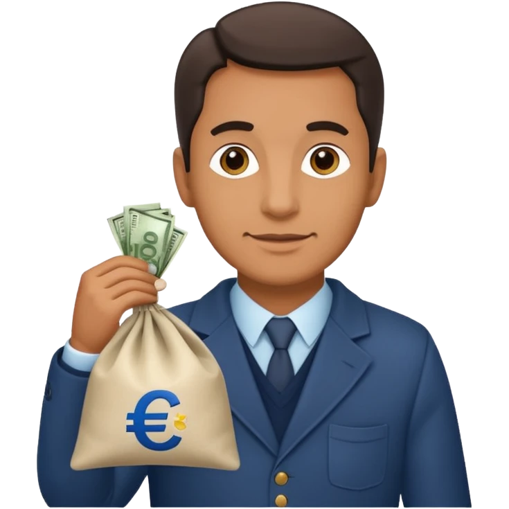 UNCLE WITH a bag of Euro MONEY emoji