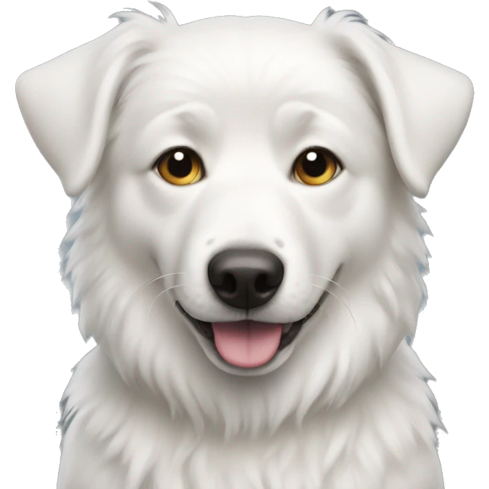 White dog in whater emoji