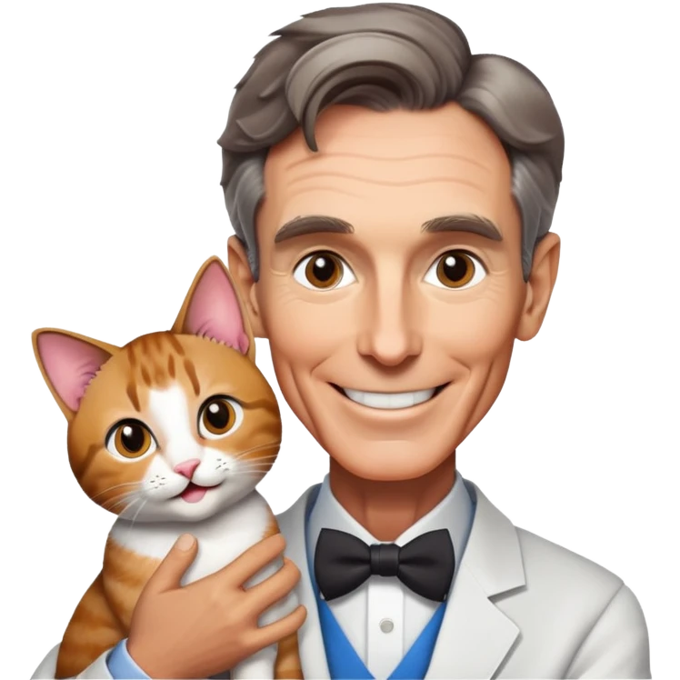 Bill bye holding a cat  emoji