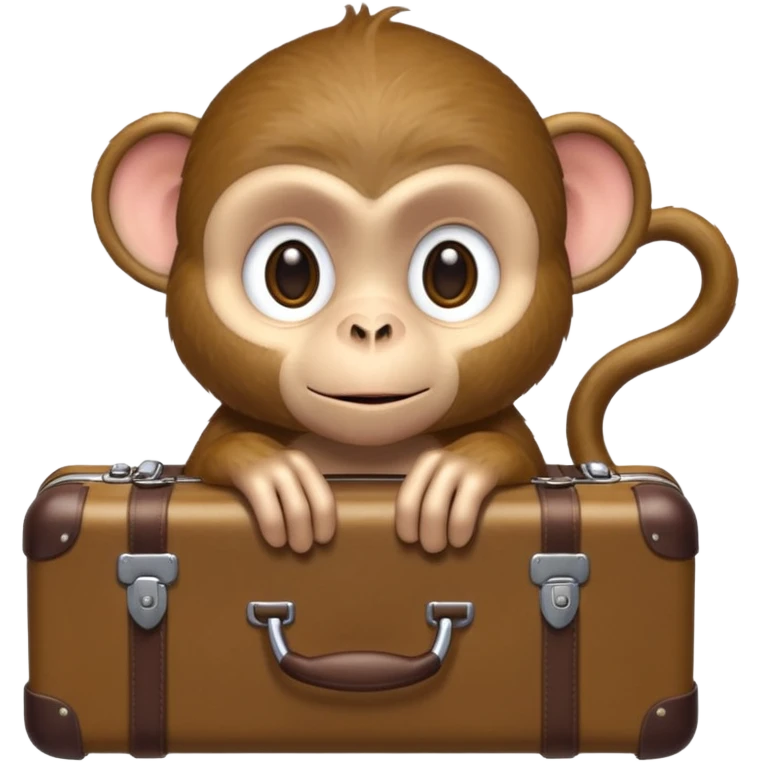 monkey with suitcase emoji