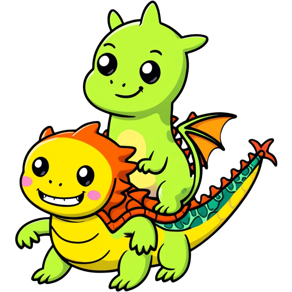 Spongebob riding a dragon emoji