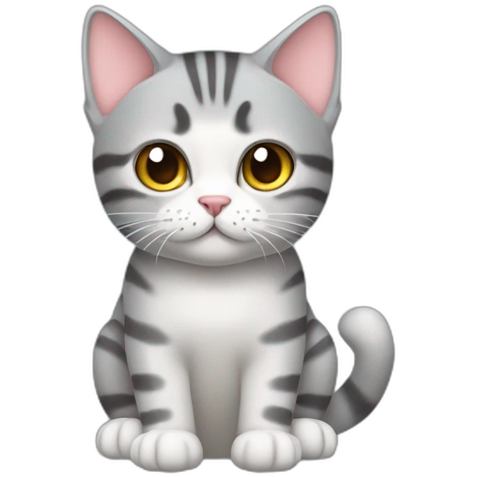 cat-American shorthair cathands-whole body-Wash your hands emoji