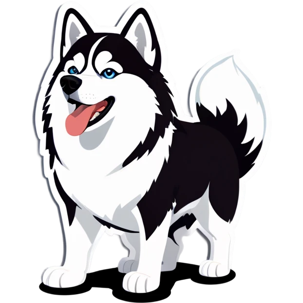 Dog Husky pee animation  emoji