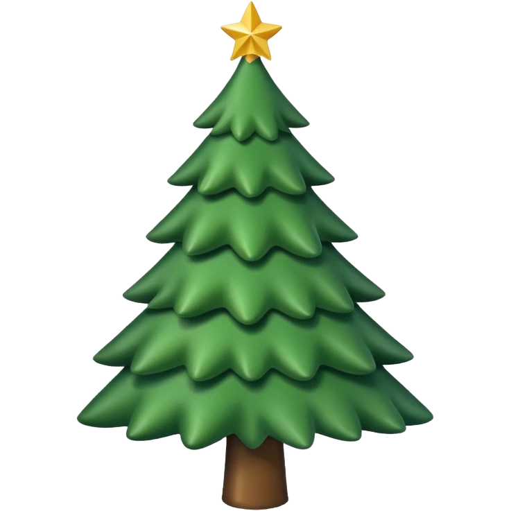 generate simple green christmas tree without toys emoji