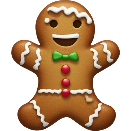 Gingerbread man emoji
