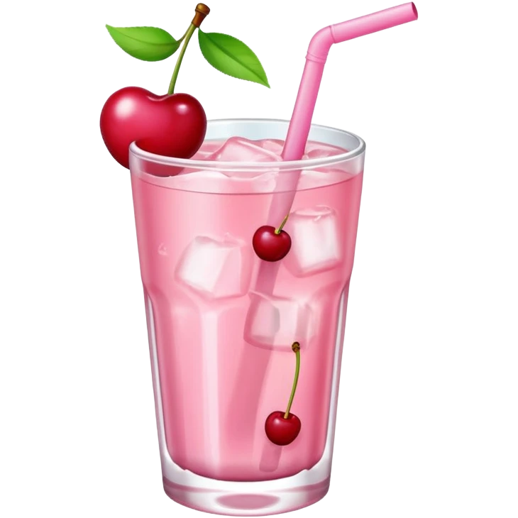 Pastel Pink Drink With Cherry emoji