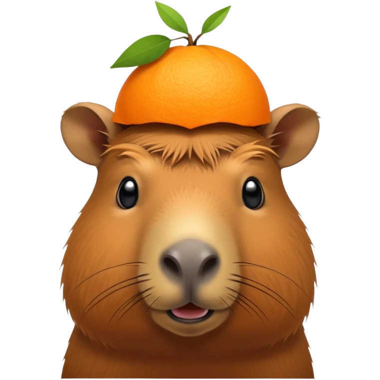 capybara with orange on head emoji