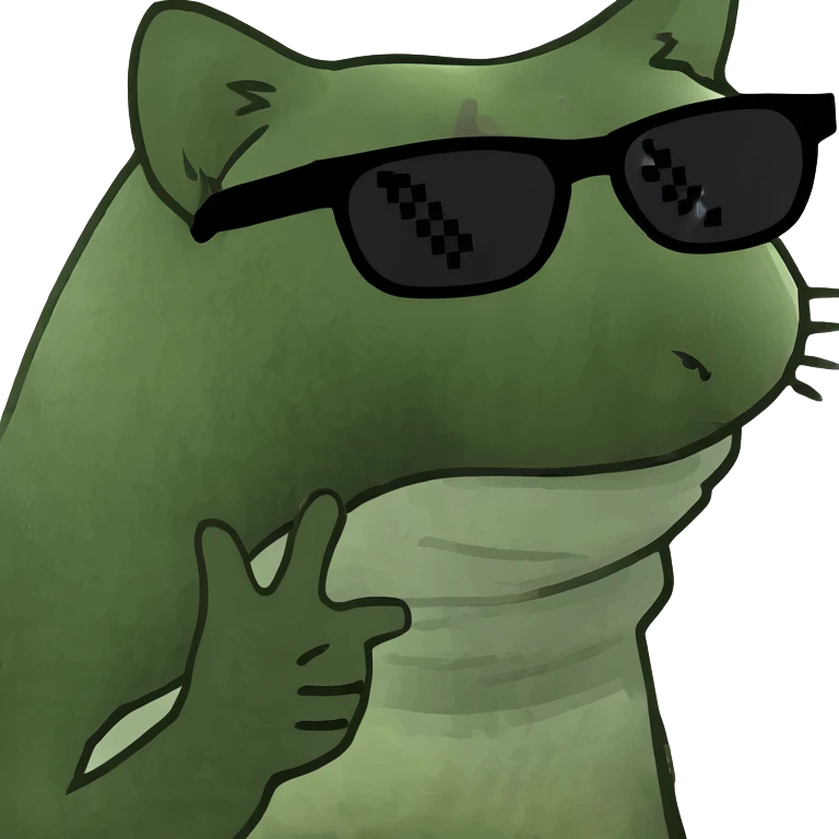 Cat with sunglasses emoji