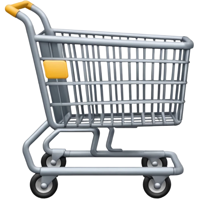 a grey shopping cart must be all grey no other colour  emoji
