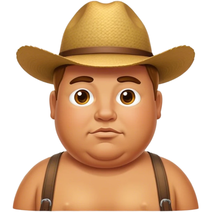 Fat country boy emoji