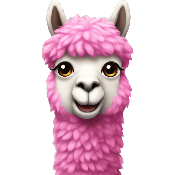 Pink Alpaca  emoji