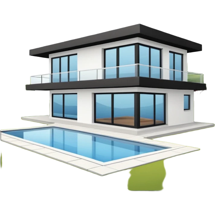 escenario casa moderna emoji