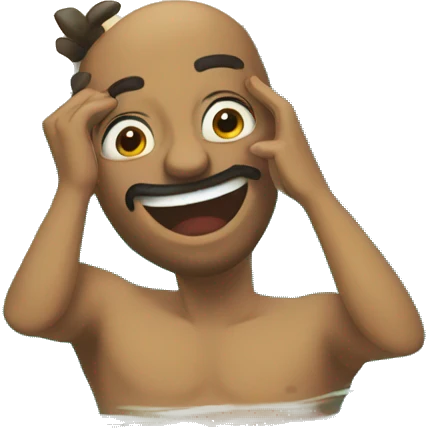 Pessoa boiando em uma boia ma piscina  emoji