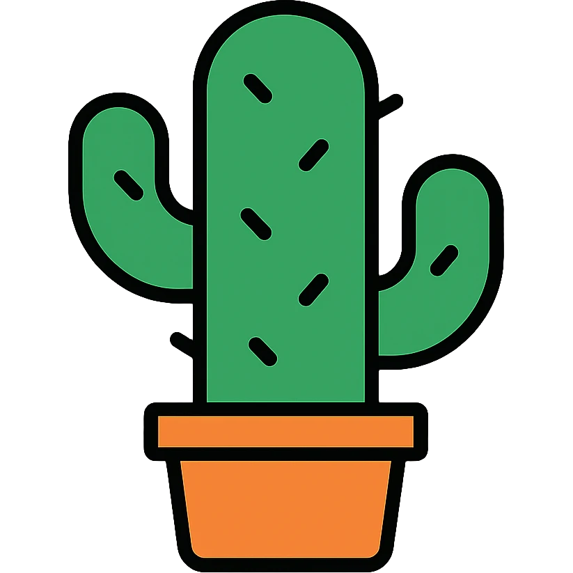 Green cactus icon emoji