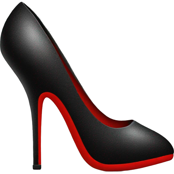 Black high heel with red bottom emoji