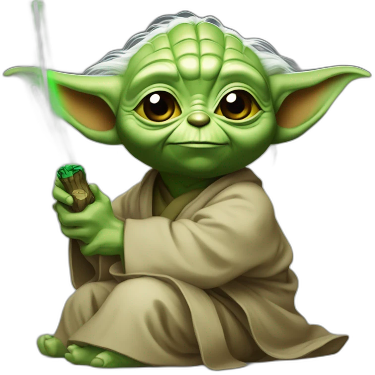 Yoda qui joue au jeu vidéo emoji
