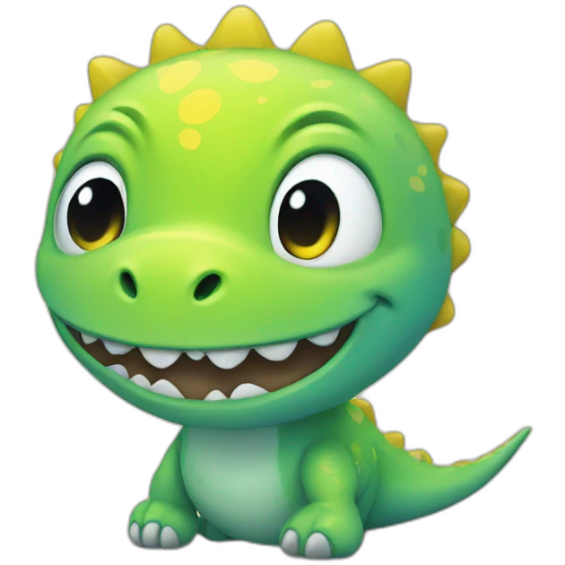 Yellow cute dinosaur  emoji