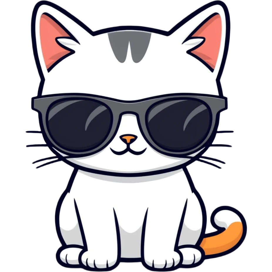 Cat with sunglasses emoji