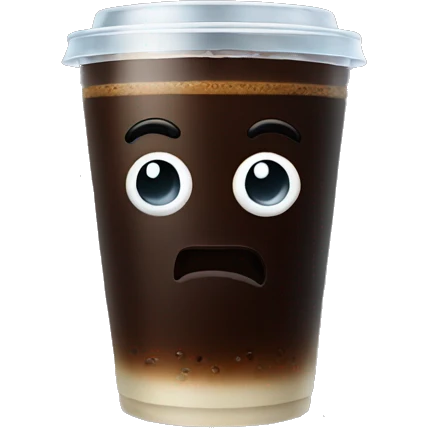 Iced black coffee emoji