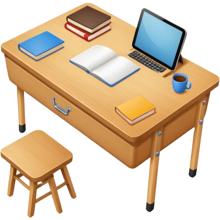 classroom desk top view emoji