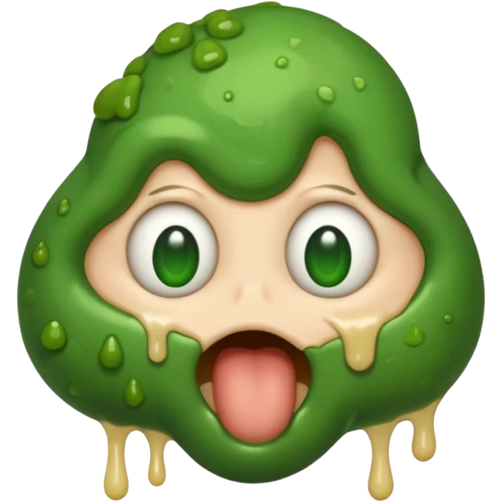 Make a emoji that has throw up on their eyes. emoji