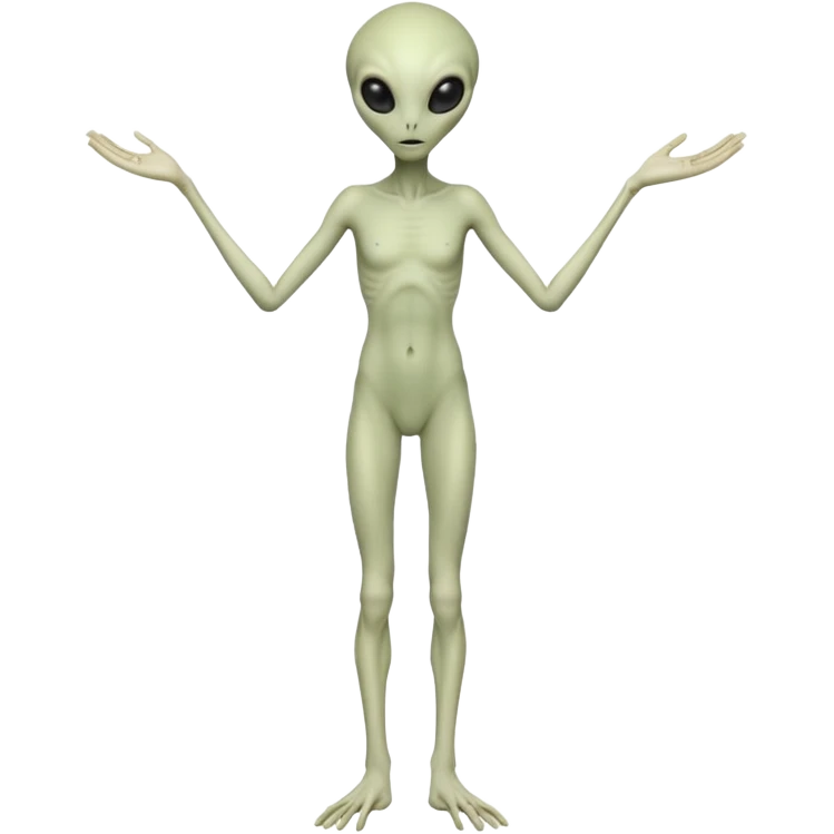 ET alien from the movie on the cross full body emoji